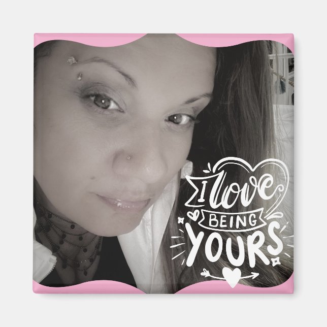 Zitat Foto Valentinstag Rosa Magnet (Vorne)