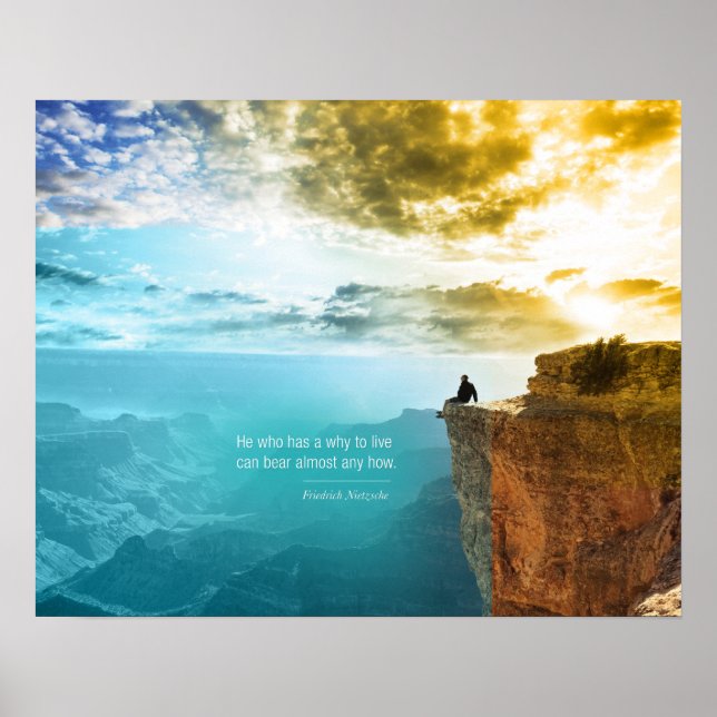 Zitat Friedrich Nietzsche Naturerlebnis Natur Poster (Vorne)