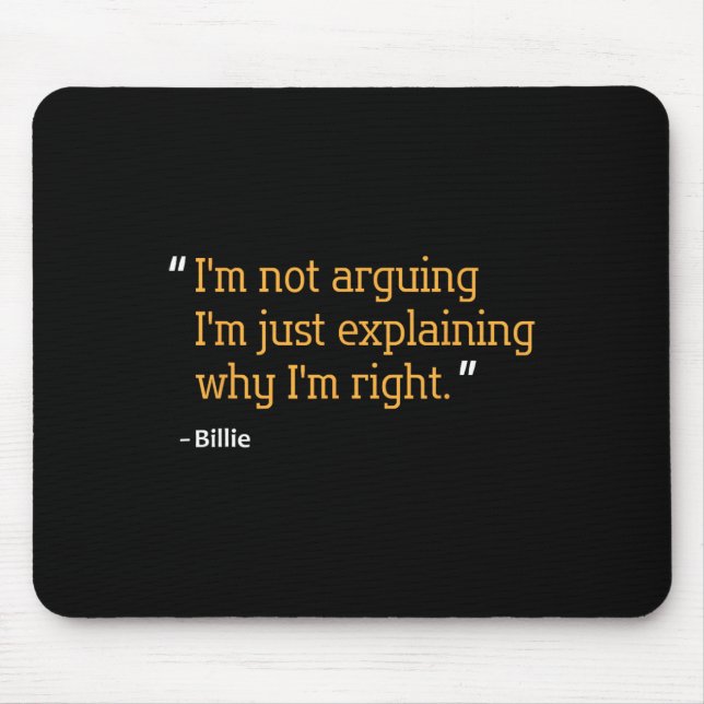 Zitat Funny Birthday Personalisierter Name Idee Mousepad (Vorne)