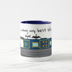 Zitat für den Besitzer eines Kanal-Schmalboots für Tasse