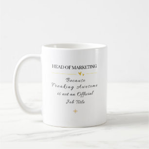Zitat für den Leiter der Marketingabteilung Kaffeetasse