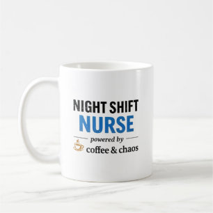 Zitat für Nachtschwester Kaffee Chaos Kaffeetasse