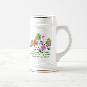Zitat G.B. Shaw Vegetarian Bierglas