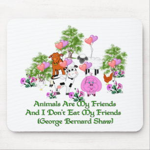 Zitat G.B. Shaw Vegetarian Mousepad