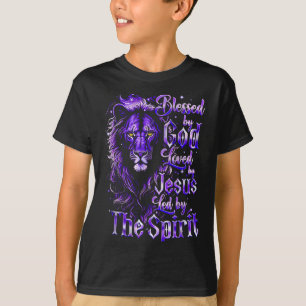 Zitat Gesegnet von Gott Geliebt von Jesus Geführt T-Shirt