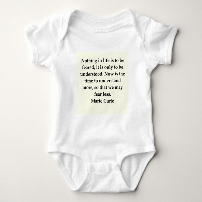 Zitat gnädiger Frau Curie Baby Strampler (Vorderseite)