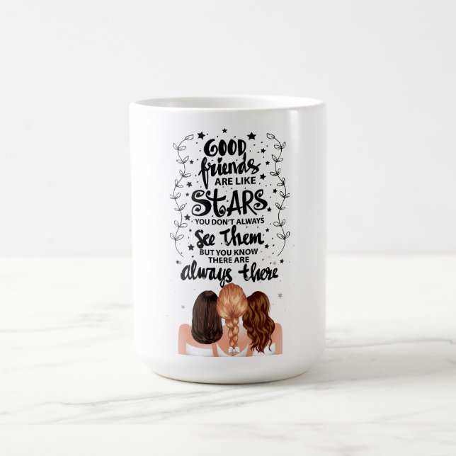 Zitat guter Freunde  Kaffeetasse (Mittel)