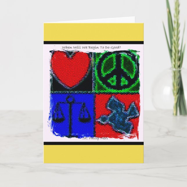 Zitat HeiligesPhilip Neri Karte (Vorderseite)