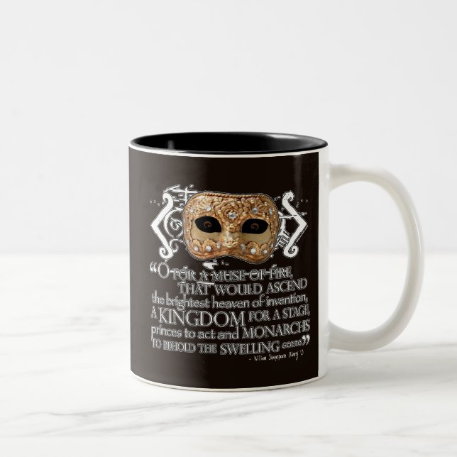 Zitat Henrys V Zweifarbige Tasse (Rechts)