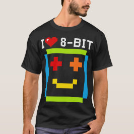 Zitat I love 8 Computerbit Retro Game Ordi T-Shirt