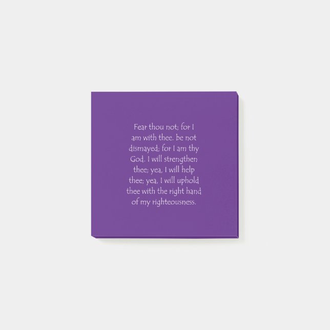 Zitat Isaiah 41 10 Post-it Klebezettel (Vorderseite)