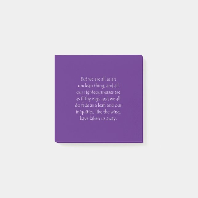 Zitat Isaiah 64 6 Post-it Klebezettel (Vorderseite)
