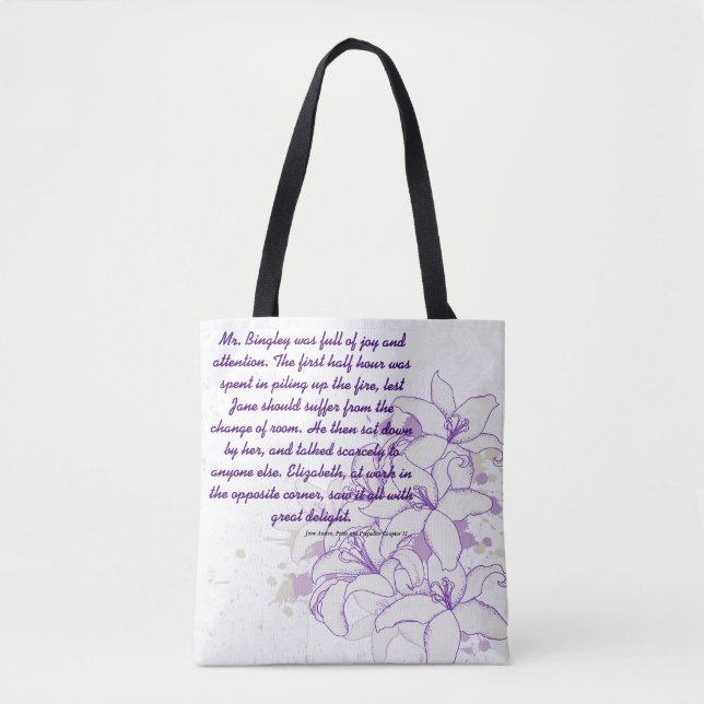 Zitat Jane Austen Pride und Vorurteile Kapitel 11 Tasche (Vorderseite)