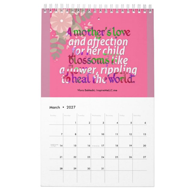 Zitat-Kalender 2016 Kalender (Mär 2027)