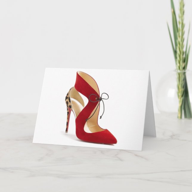 Zitat-Karte Prinzessin-Aschenputtel Leopard Red Karte (Vorderseite)