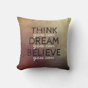 Zitat Kissen inspirierende Typografie Design