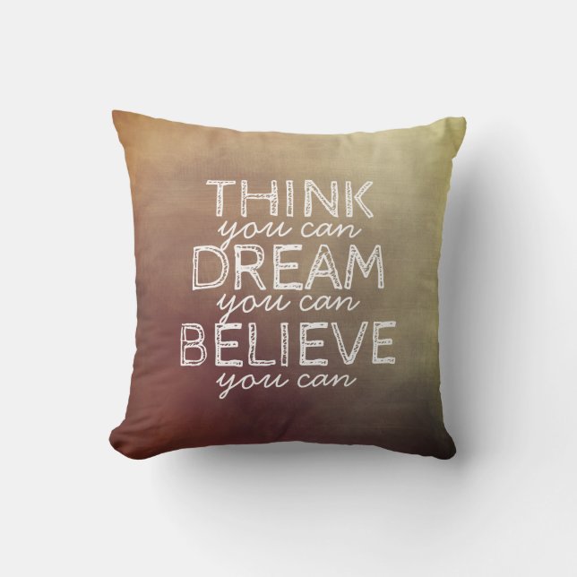 Zitat Kissen inspirierende Typografie Design (Vorderseite)