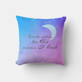 Zitat Kissen Liebe Sie zum Mond und zurück