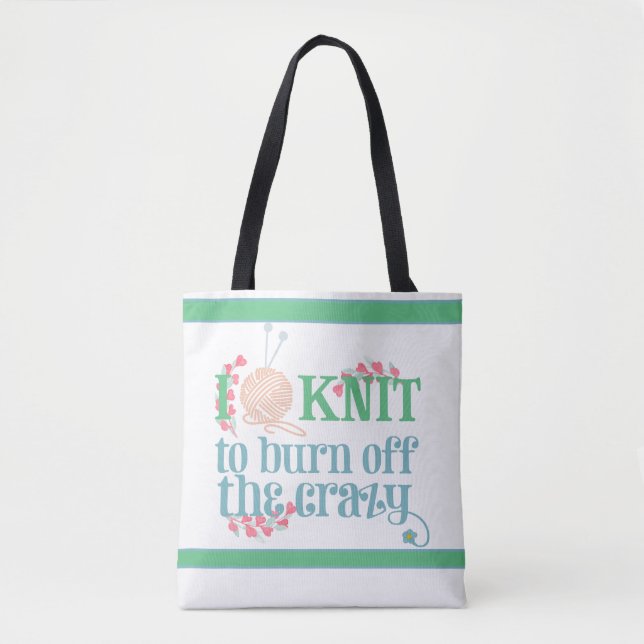 Zitat knettieren - I Strick - Knitterprojekt Tasche (Vorderseite)