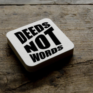 Zitat Lasse Schwarz-weißer Untersetzer zum Square