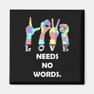 Zitat Liebe braucht keine Worte Magnet