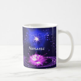Zitat Lila Crystal Lotus & Star Cup Kaffeetasse