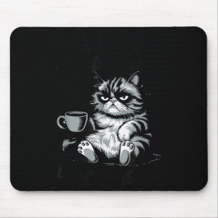 Zitat lustige Katze hier wach nicht schubsen Tierl Mousepad