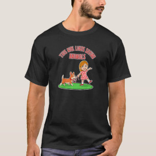 Zitat Mädchen mag es Tiere zu retten Katzen Hunde T-Shirt