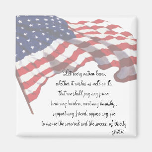 Zitat-Magnet KRW JFK Magnet