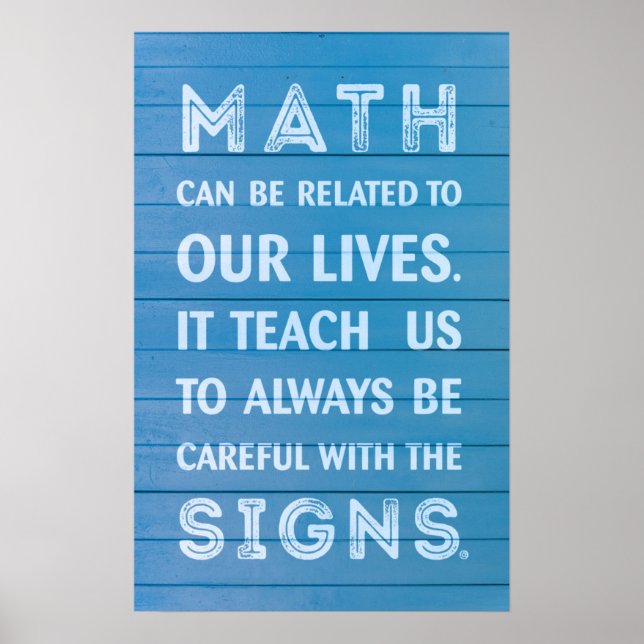 Zitat - Math Poster (Vorne)
