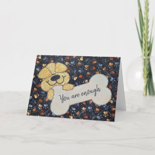 Zitat mit Hund und Knochen Karte