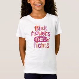 Zitat niedlicher rosa Blumenmuster T-Shirt