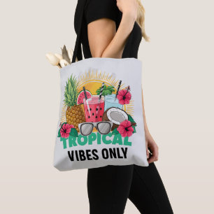 Zitat "Nur tropische Vögel": Farbige Typografie Tasche
