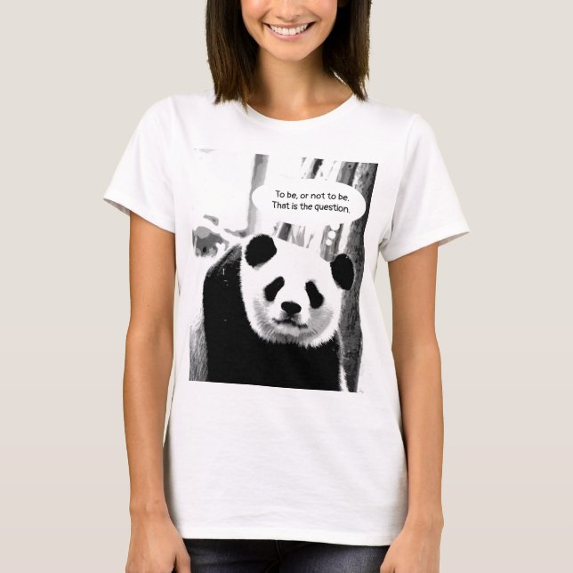 Zitat Panda Bear Custom Text Elegant Women's T-Shirt (Vorderseite)