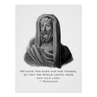 Zitat Portrait griechischen Philosophen Diogenes C
