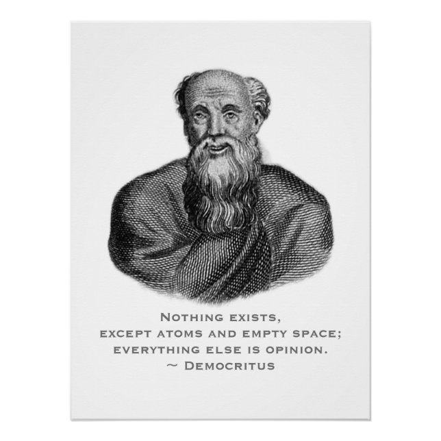 Zitat Portrait Griechischer Philosoph Demokritus Poster (Vorderseite)