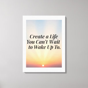 Zitat-Poster mit Inspiration -"Leben schaffen Leinwanddruck