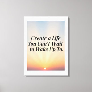 Zitat-Poster mit Inspiration -"Leben schaffen Leinwanddruck