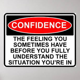 Zitat Poster Schild Druck für Selbstvertrauen