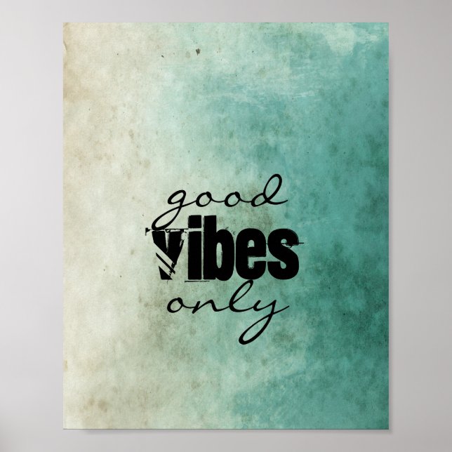 Zitat Poster Shabby Chic Stil gute Visionen nur (Vorne)