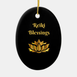 Zitat "Reiki Blessings" Keramikornament