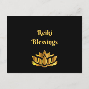 Zitat "Reiki Blessings" Postkarte
