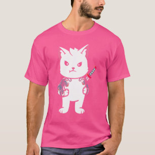 Zitat Samurai Katze Katana Ninja Yakuza Tattoo T-Shirt
