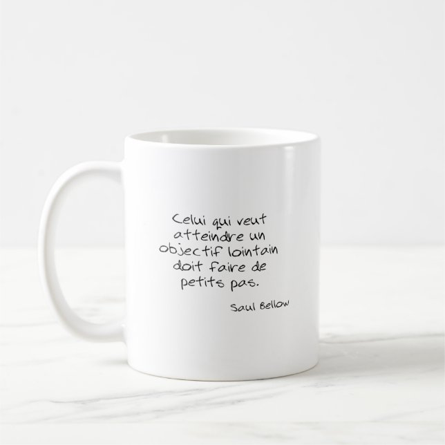 Zitat Saul Bell Kaffeetasse (Links)