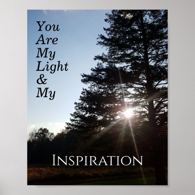 Zitat: Sie sind meine Inspiration für den Sonnenli Poster (Vorne)