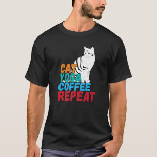 Zitat spirituell Namaste Katze Yoga Kaffee wiederh T-Shirt