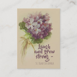 Zitat St Ignatius Loyola mit Blumen-heiliger Karte