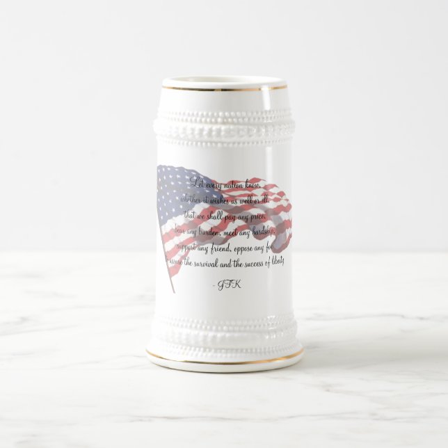 Zitat Stein KRW JFK Bierglas (Mittel)