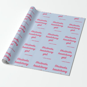 Zitat "Stolz und Vorurteile" II - Niedlicher Stil Geschenkpapier