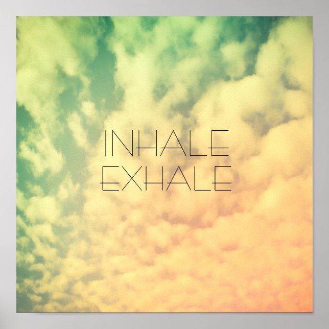 Zitat Typografie Poster Text auf Wolken (Vorne)